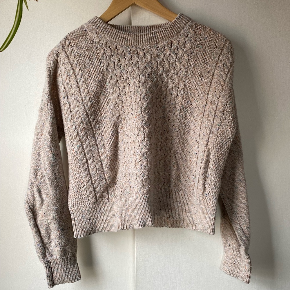 Mossimo Supply Co. Knitted Cable knit Pattern Sweater Small Cottagecore